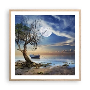 Poster in cornice rovere chiaro - È la fine o l'inizio? - 60x60 cm