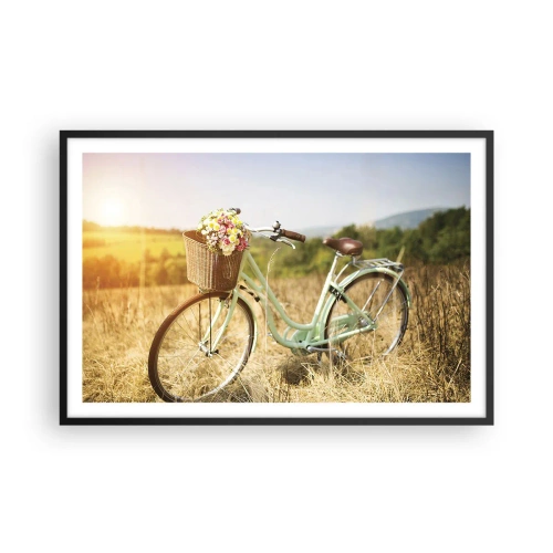 Poster in cornice nera - Resto qui un attimo - 91x61 cm