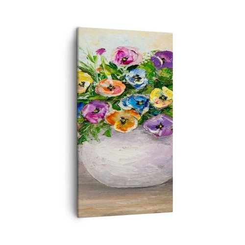 Quadro su tela - Stampe su Tela - Natura morta con vaso bianco - 45x80 cm
