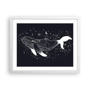 Poster in cornice bianca - Nell'oceano dell'universo - 50x40 cm
