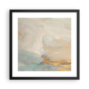 Poster in cornice nera - Astrazione: il paese della mitezza - 40x40 cm
