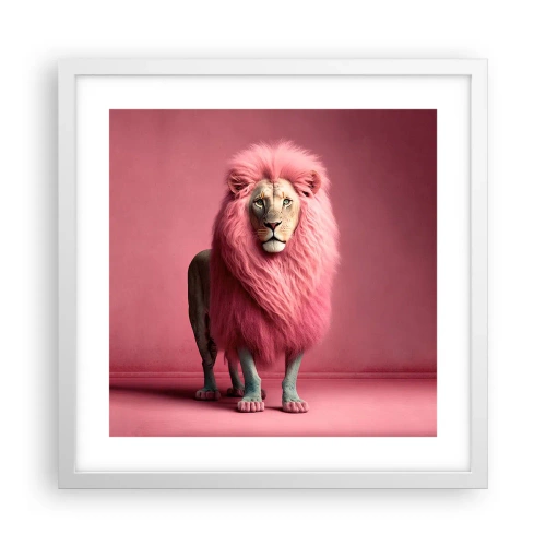 Poster in cornice bianca - E non mette più paura - 40x40 cm