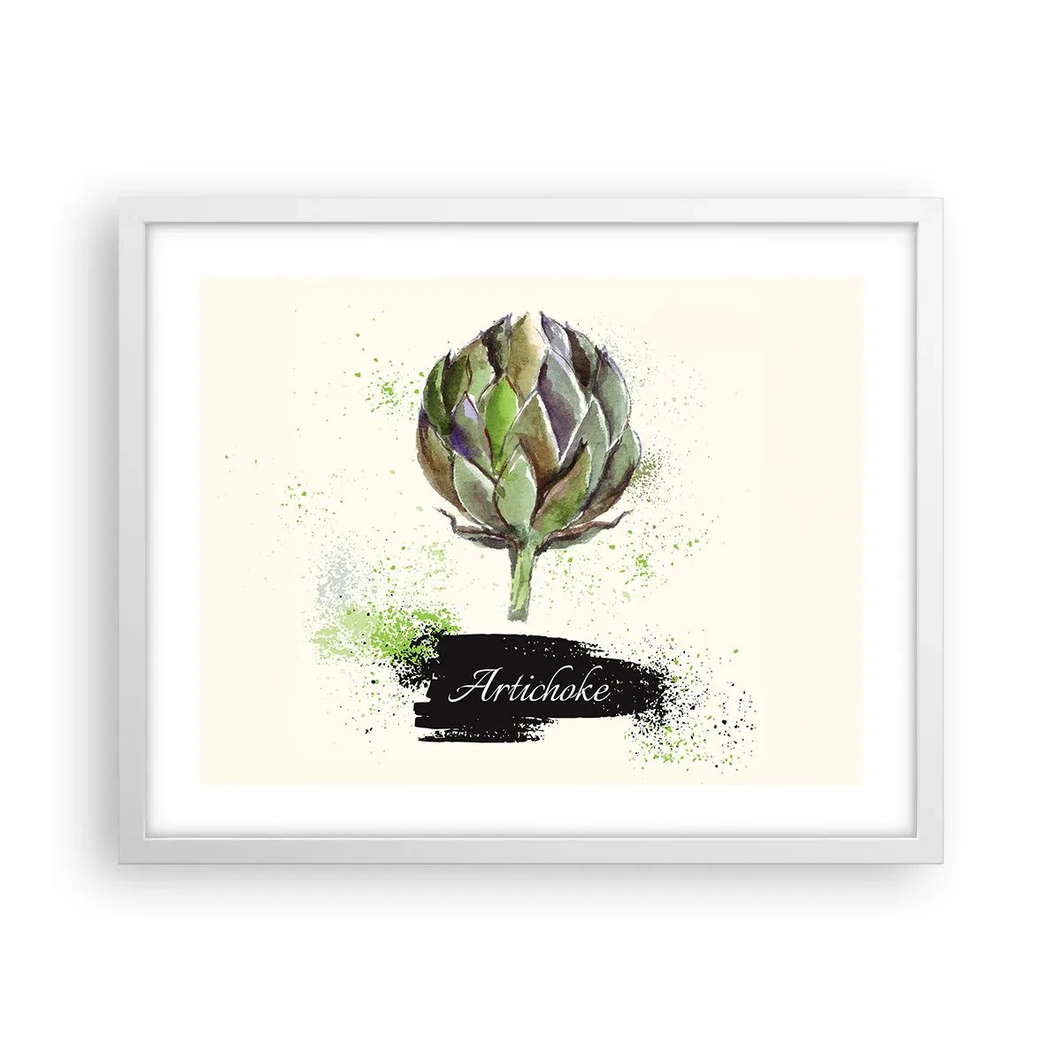 Poster in cornice bianca - Evviva la verdura! - 50x40 cm