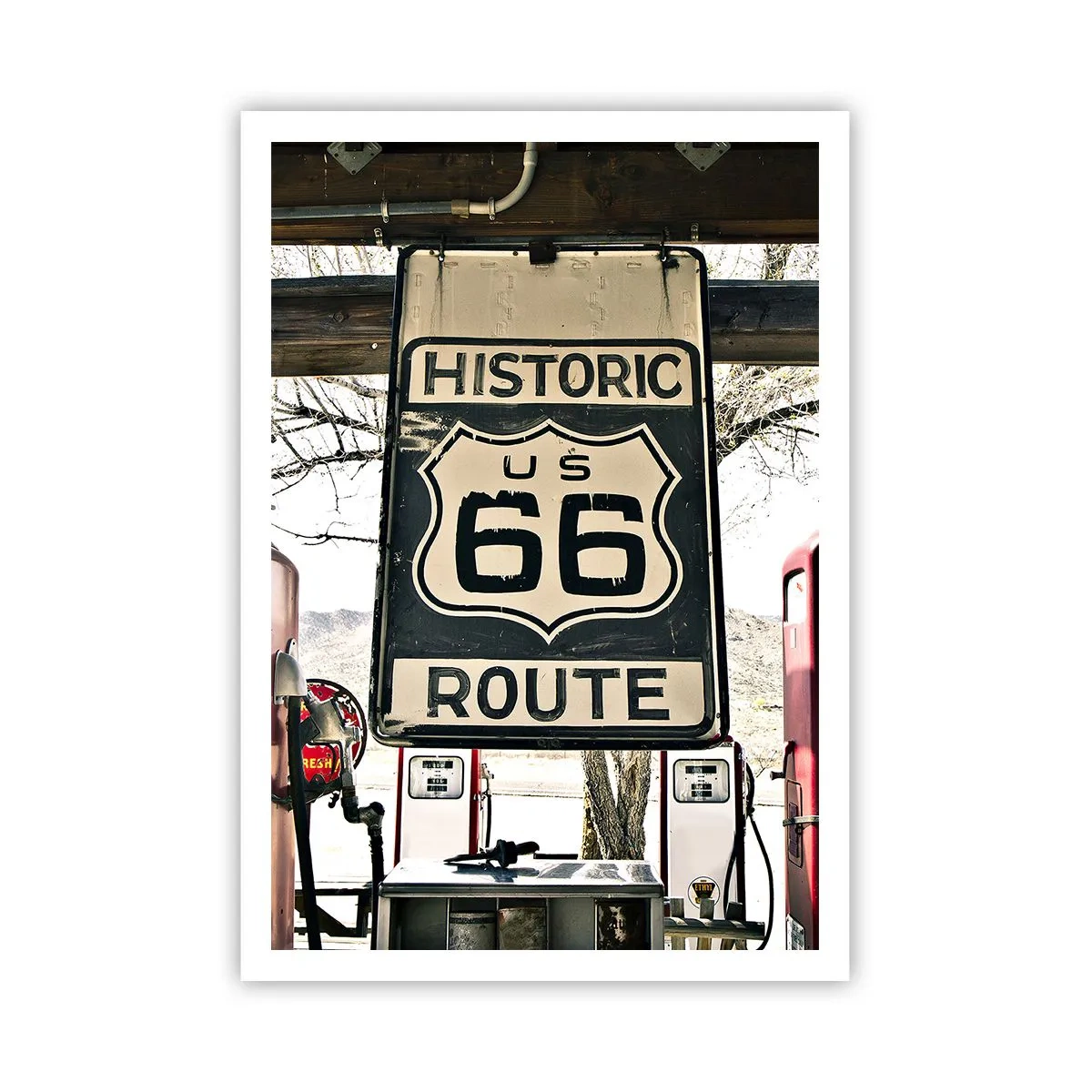 Poster - Viaggio retro americano - 70x100 cm