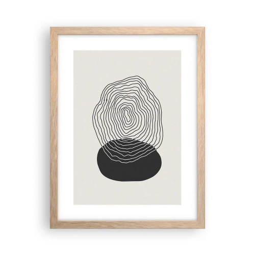 Poster in cornice rovere chiaro - Durata e vibrazione - 30x40 cm