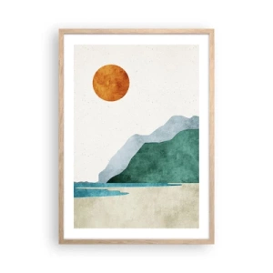 Poster in cornice rovere chiaro - Paesaggio come si deve - 50x70 cm