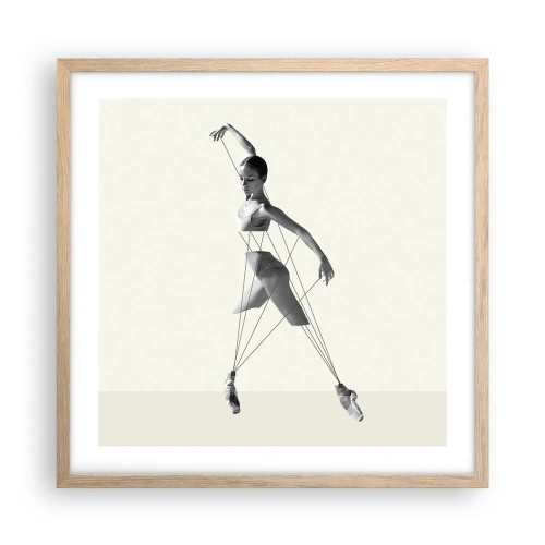 Poster in cornice rovere chiaro - Nel teatro del mondo - 50x50 cm