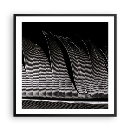 Poster in cornice nera - Piuma: struttura meravigliosa - 60x60 cm