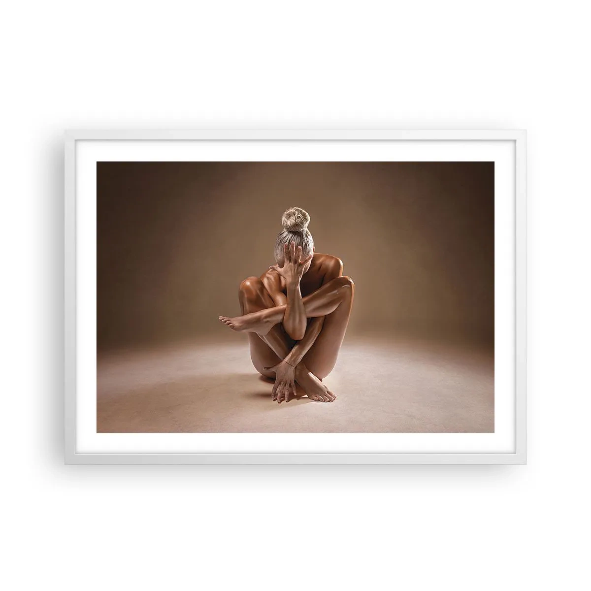 Poster in cornice bianca - Unità di corpo e anima - 70x50 cm