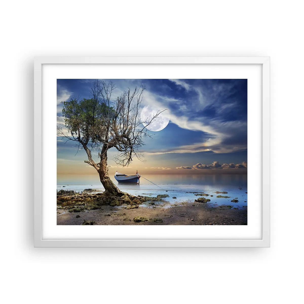 Poster in cornice bianca - È la fine o l'inizio? - 50x40 cm