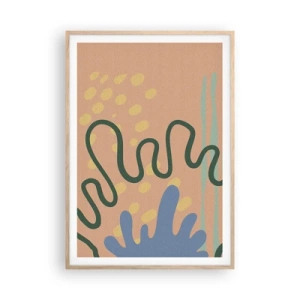 Poster in cornice rovere chiaro - Astrazione: varietà della natura - 70x100 cm