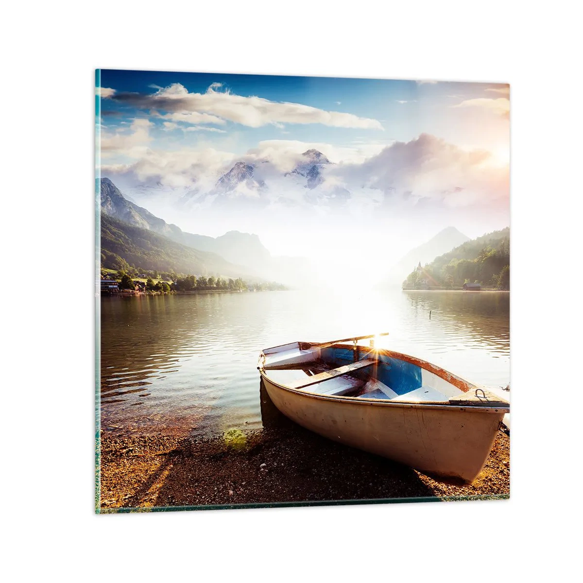 Quadro su vetro - Sull'acqua grande e pura - 70x70 cm