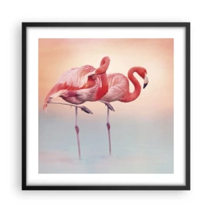 Poster in cornice nera - Nel colore del sole al tramonto - 50x50 cm