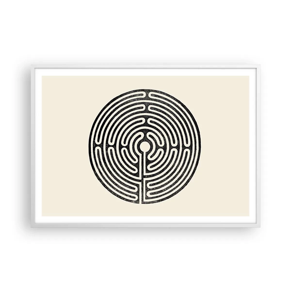 Poster in cornice bianca - Ordine misterioso - 100x70 cm