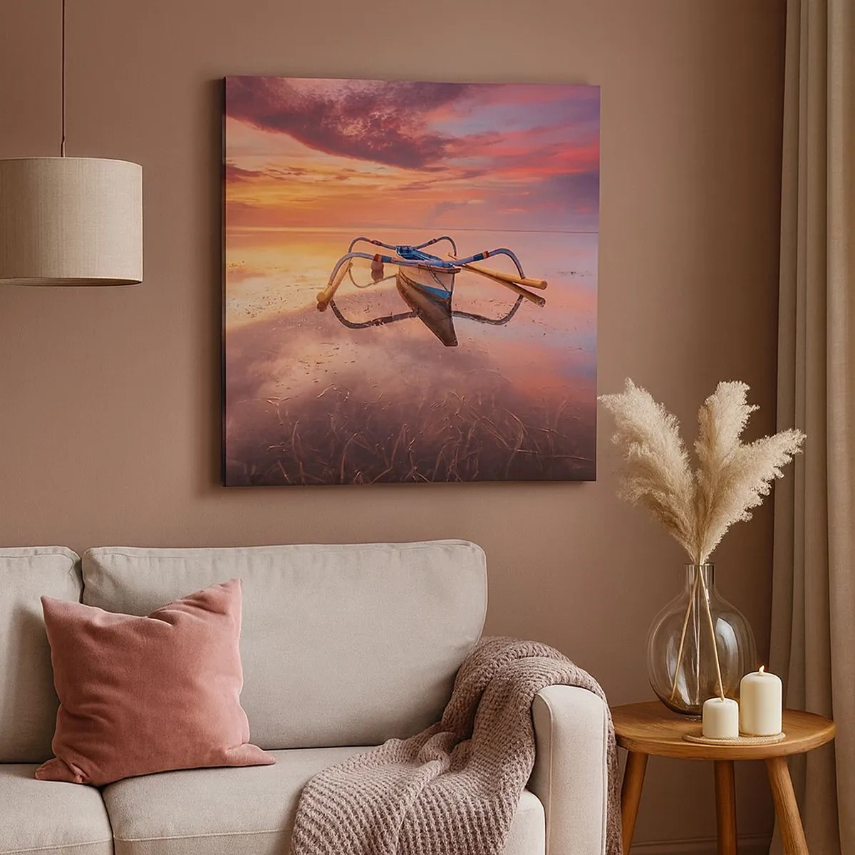 Quadro su tela - Stampe su Tela - La pace della sera tropicale - 30x30 cm