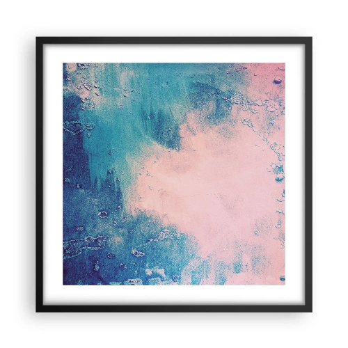 Poster in cornice nera - Abbracci nel blu - 50x50 cm