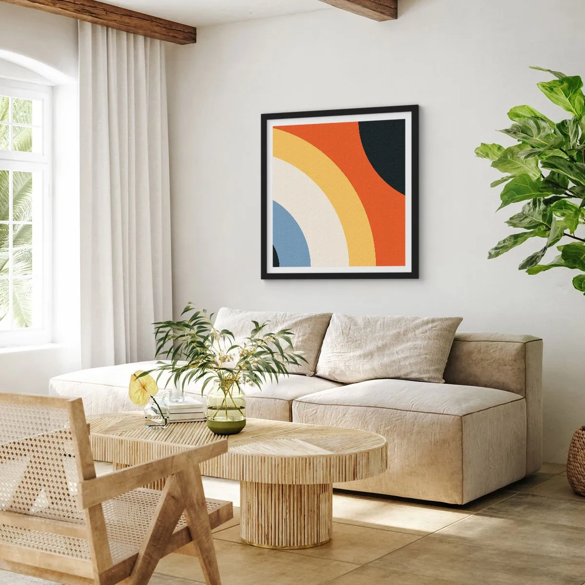 Poster in cornice nera - Verso di se - 40x40 cm