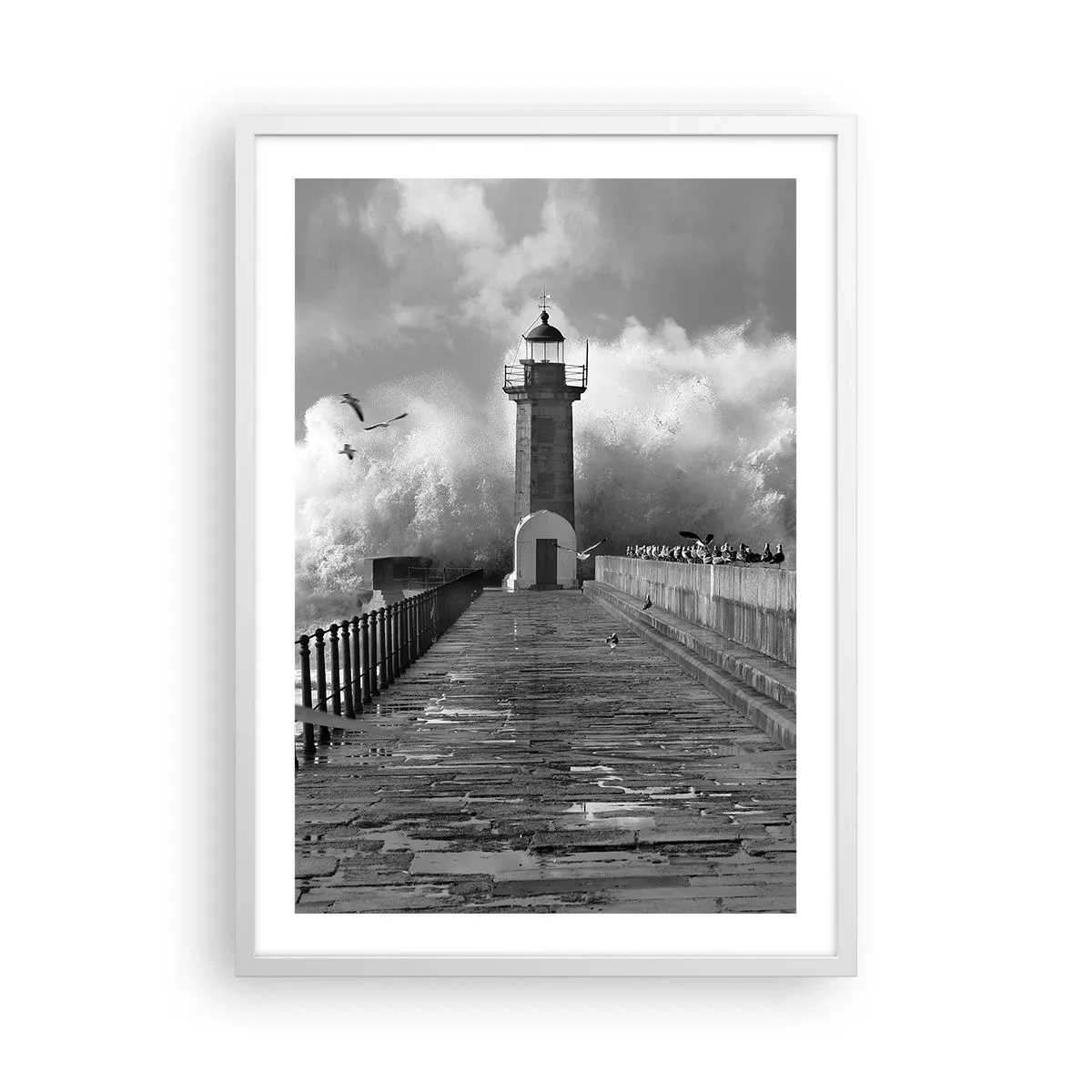 Poster in cornice bianca - Senza paura - 50x70 cm