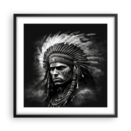 Poster in cornice nera - Capo e guerriero - 50x50 cm