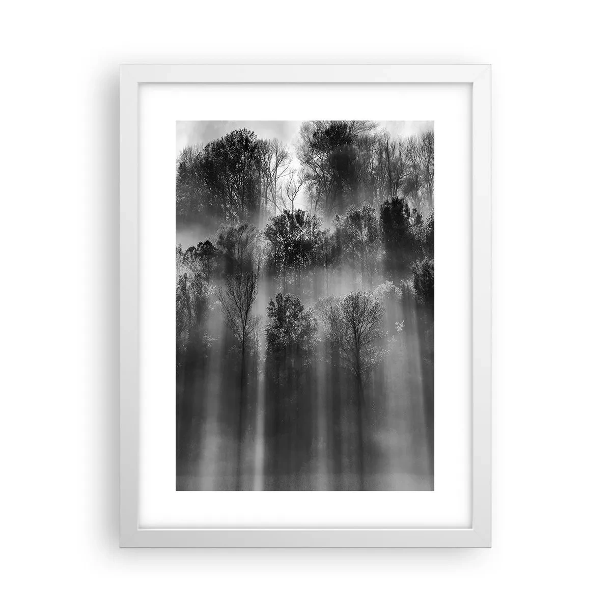 Poster in cornice bianca - Nei getti di luce - 30x40 cm