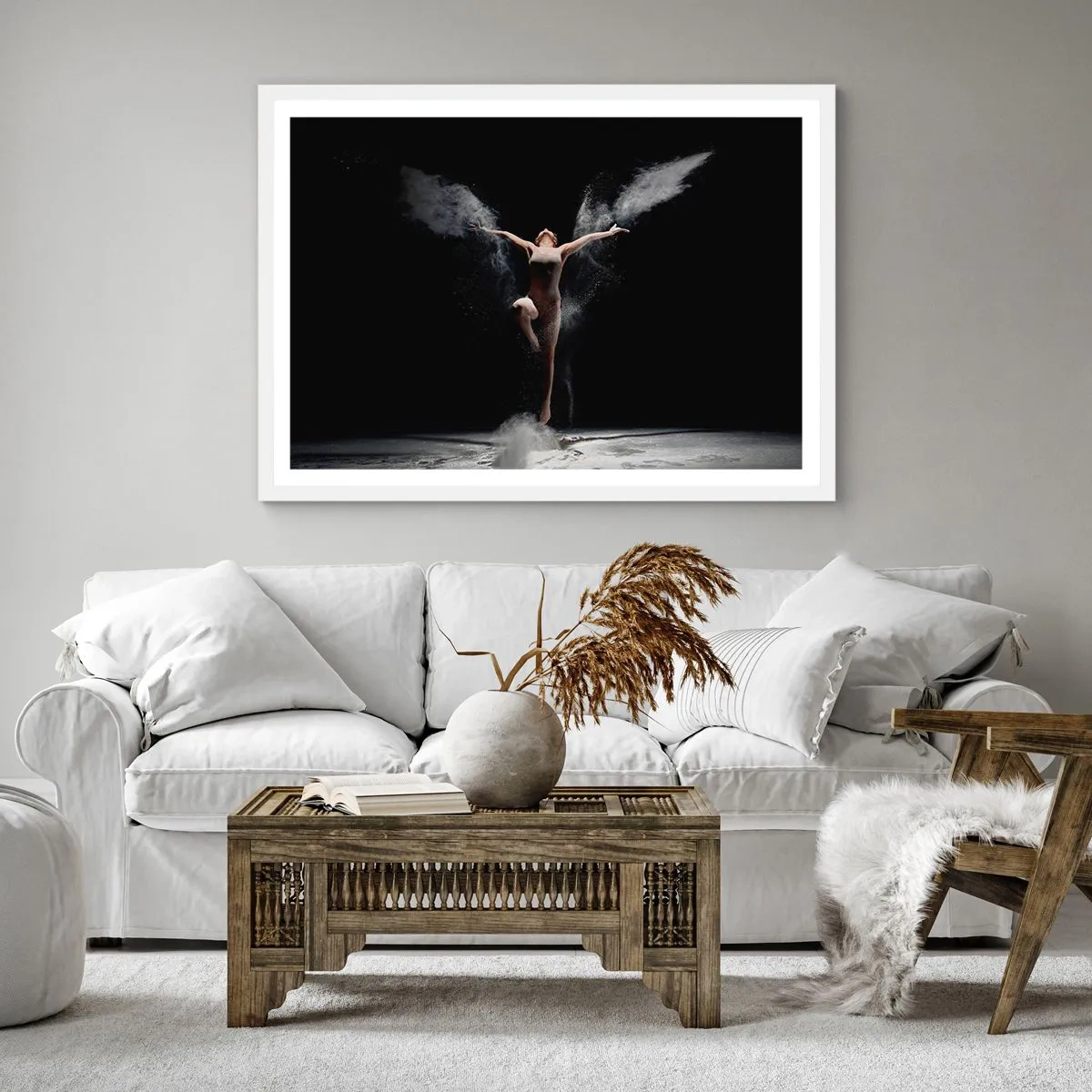 Poster in cornice bianca - Gli elfi esistono - 60x60 cm