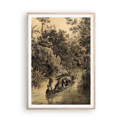 Poster in cornice rovere chiaro - Viaggio alla fonte - 70x100 cm