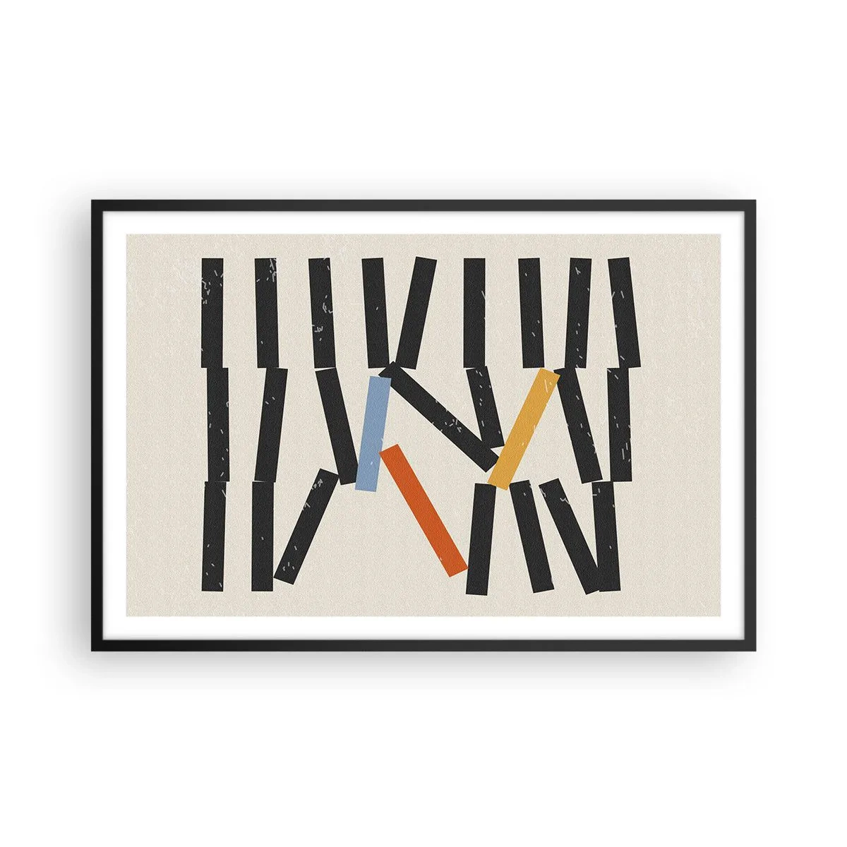Poster in cornice nera - Composizione: domino - 91x61 cm