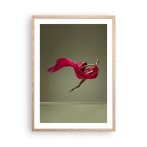 Poster in cornice rovere chiaro - Fiamma danzante - 50x70 cm