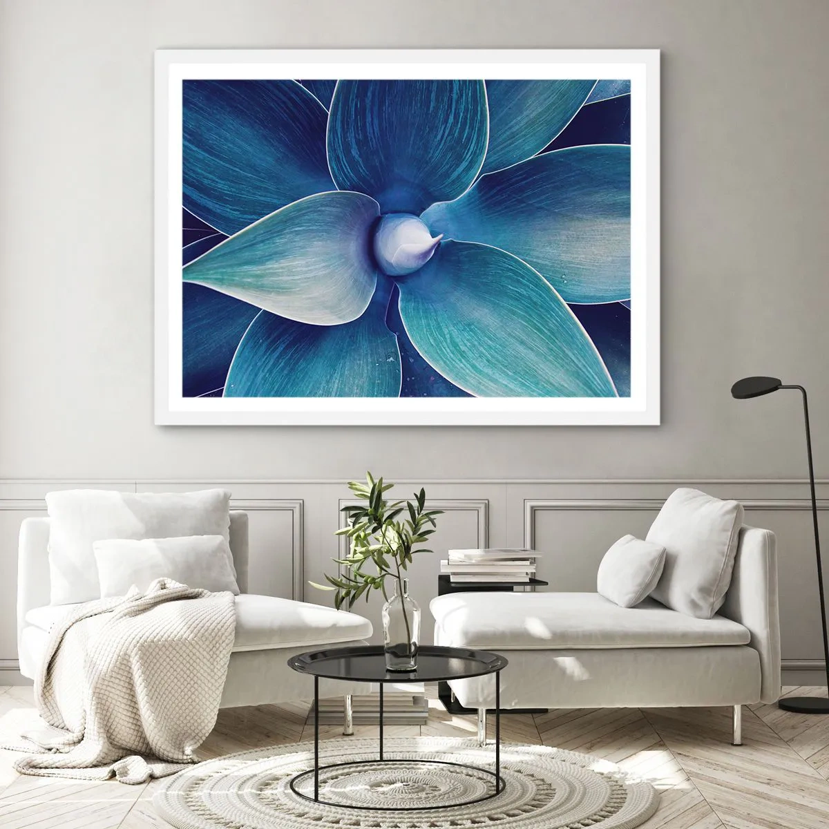 Poster in cornice bianca - Imbluito dal sole - 40x30 cm