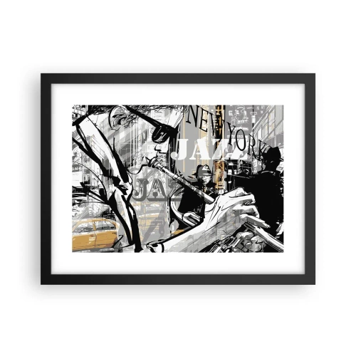Poster in cornice nera - Al ritmo di New York - 40x30 cm