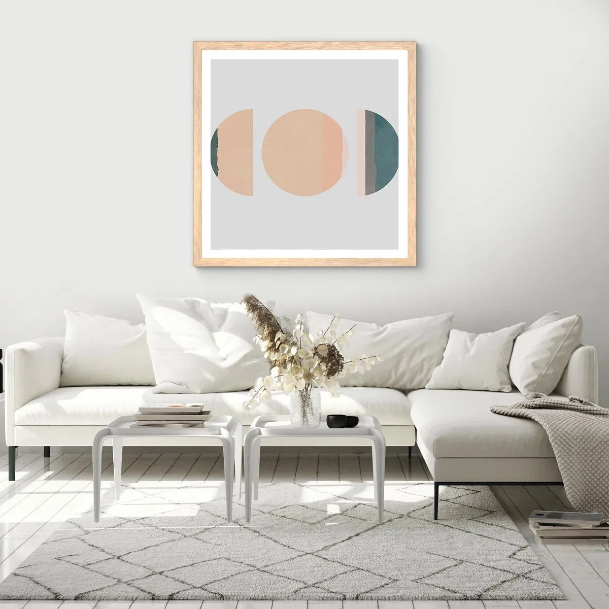 Poster in cornice rovere chiaro - Un cerchio dopo l'altro - 30x30 cm