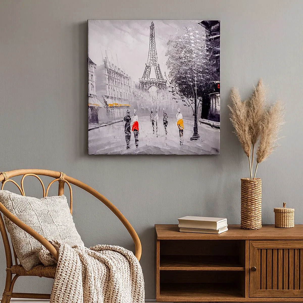 Quadro su tela - Stampe su Tela - Passeggiata a Parigi - 30x30 cm
