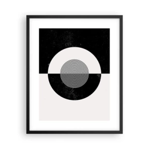 Poster in cornice nera - Armonia in bianco e nero - 40x50 cm