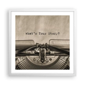 Poster in cornice bianca - Rispondimi - 50x50 cm