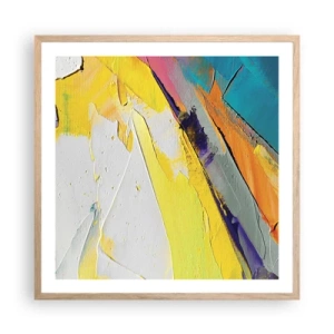 Poster in cornice rovere chiaro - Anatomia della luce - 60x60 cm