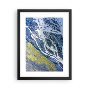 Poster in cornice nera - Le pitture rupestri della natura - 30x40 cm