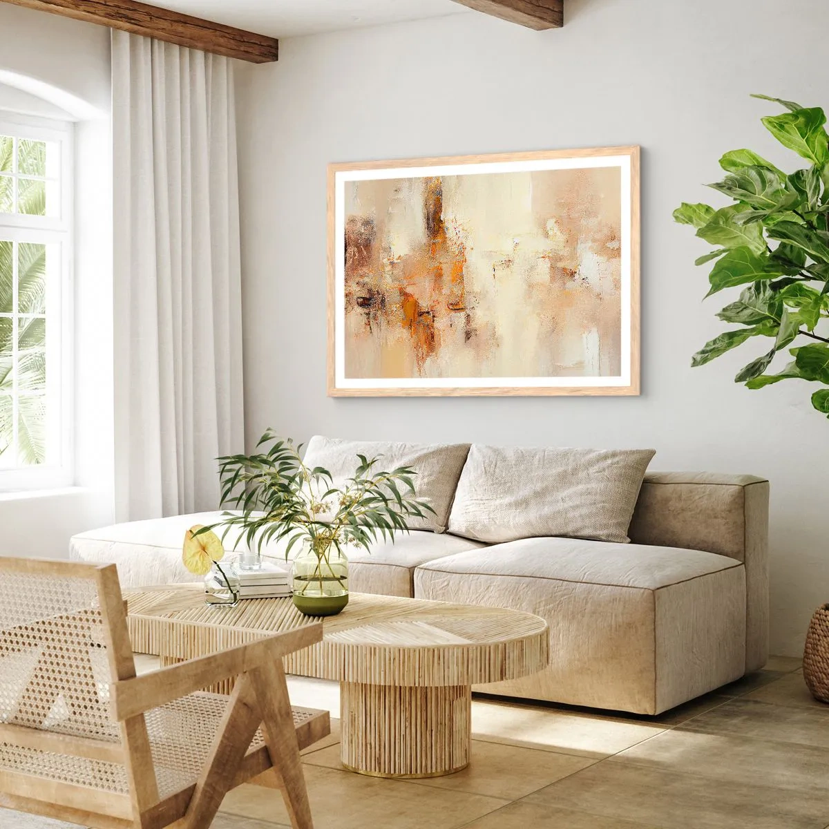 Poster in cornice rovere chiaro - L'anima dell'ambra - 50x40 cm