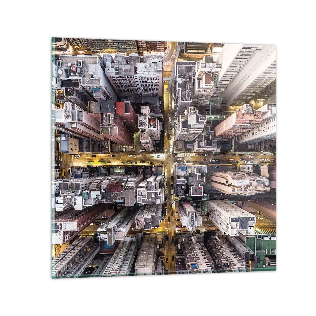 Quadro su vetro - Saluti da Hong Kong - 50x50 cm