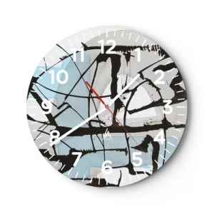 Orologio da parete - Orologio in Vetro - Blu nonostante tutto - 30x30 cm