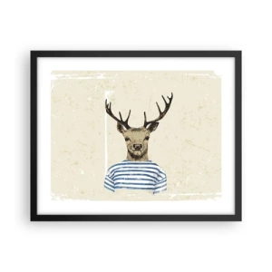 Poster in cornice nera - Mi piacciono le camicie a righe! - 50x40 cm