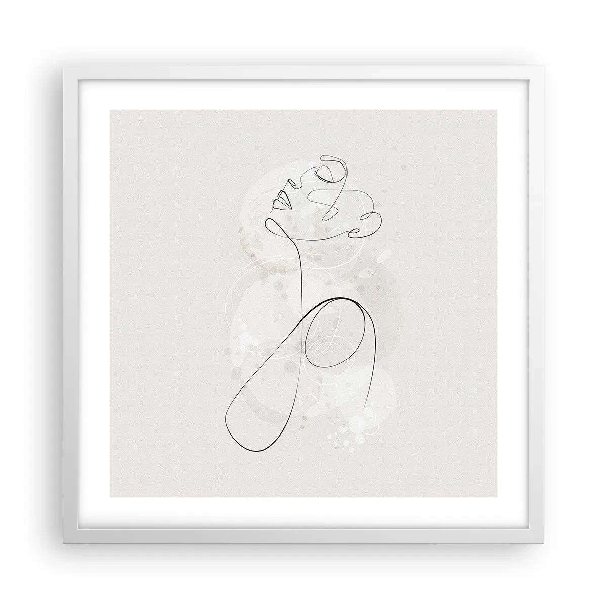 Poster in cornice bianca - La spirale della bellezza - 50x50 cm