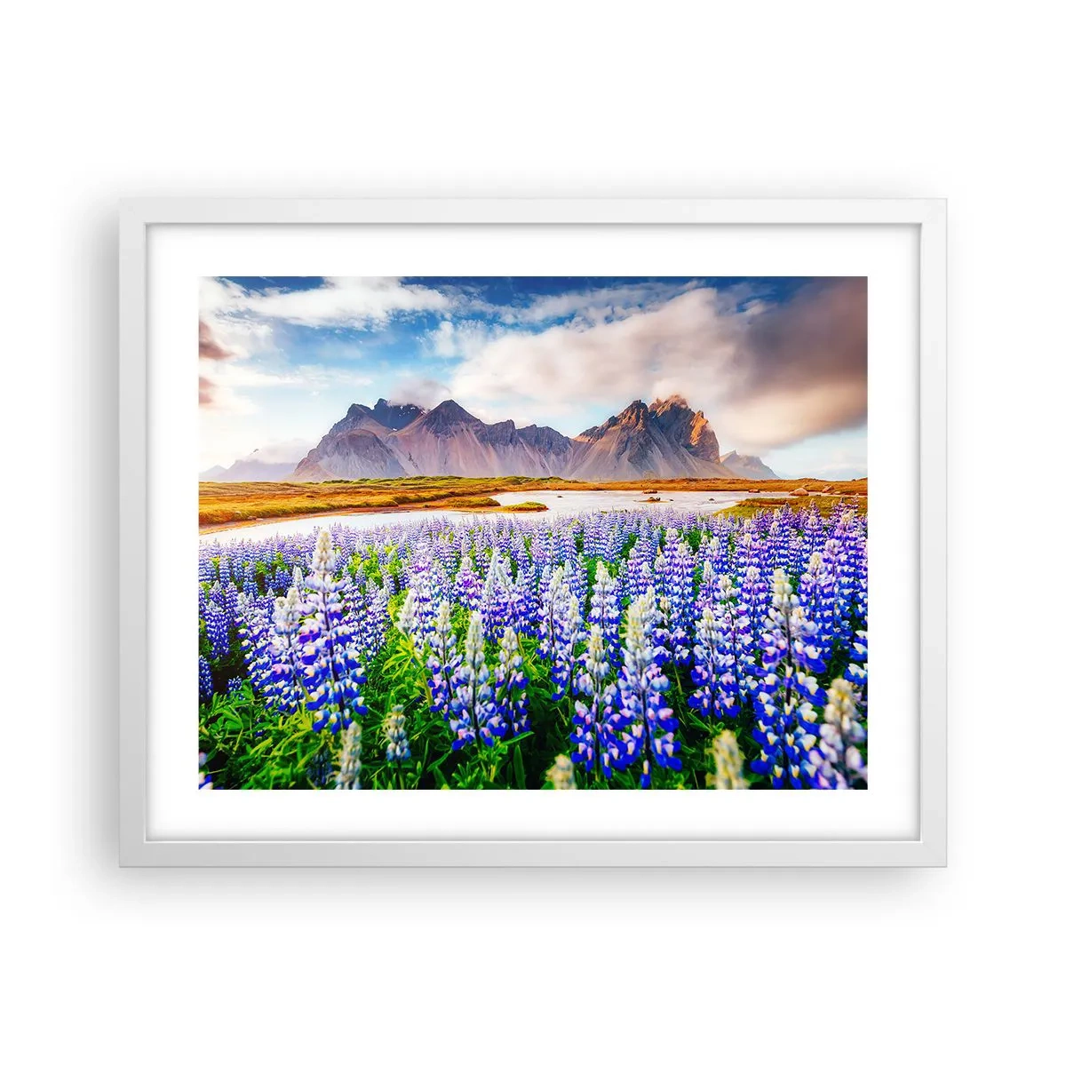 Poster in cornice bianca - Forza e asprezza accanto alla mitezza - 50x40 cm