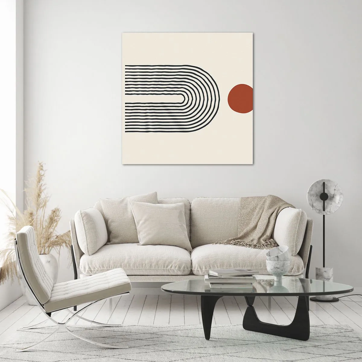 Quadro su vetro - Magnetismo di forme e colori - 50x50 cm
