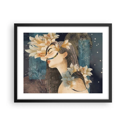 Poster in cornice nera - La favola della principessa con i gigli - 50x40 cm