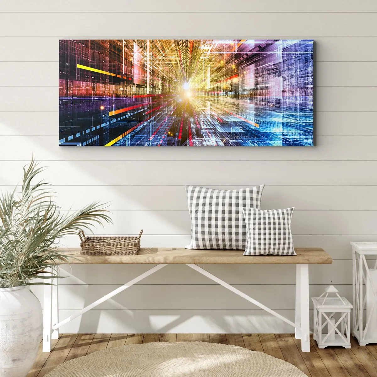 Quadro su tela - Stampe su Tela - Corridoio di luce - 100x40 cm