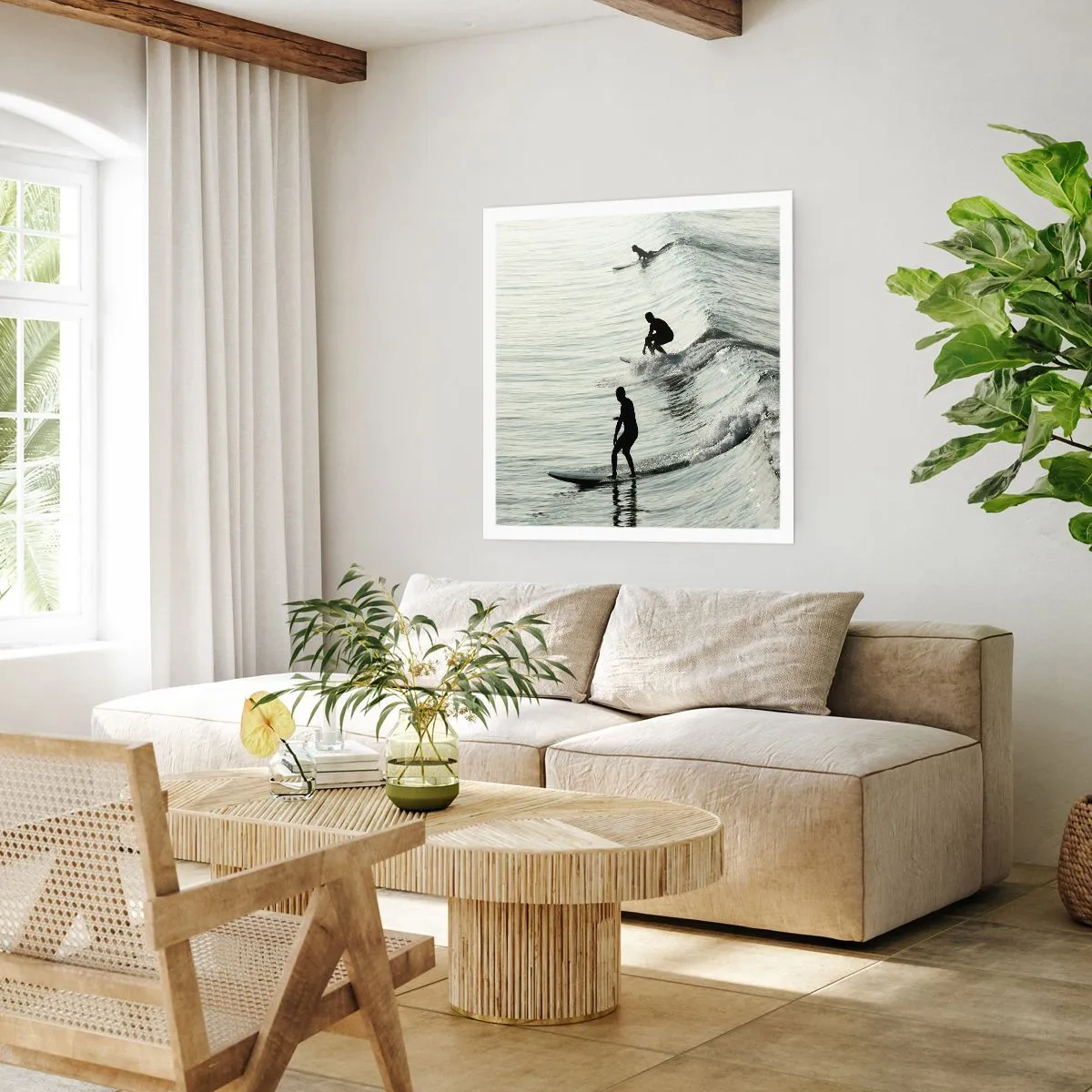 Poster - Onde all'incontro - 40x40 cm