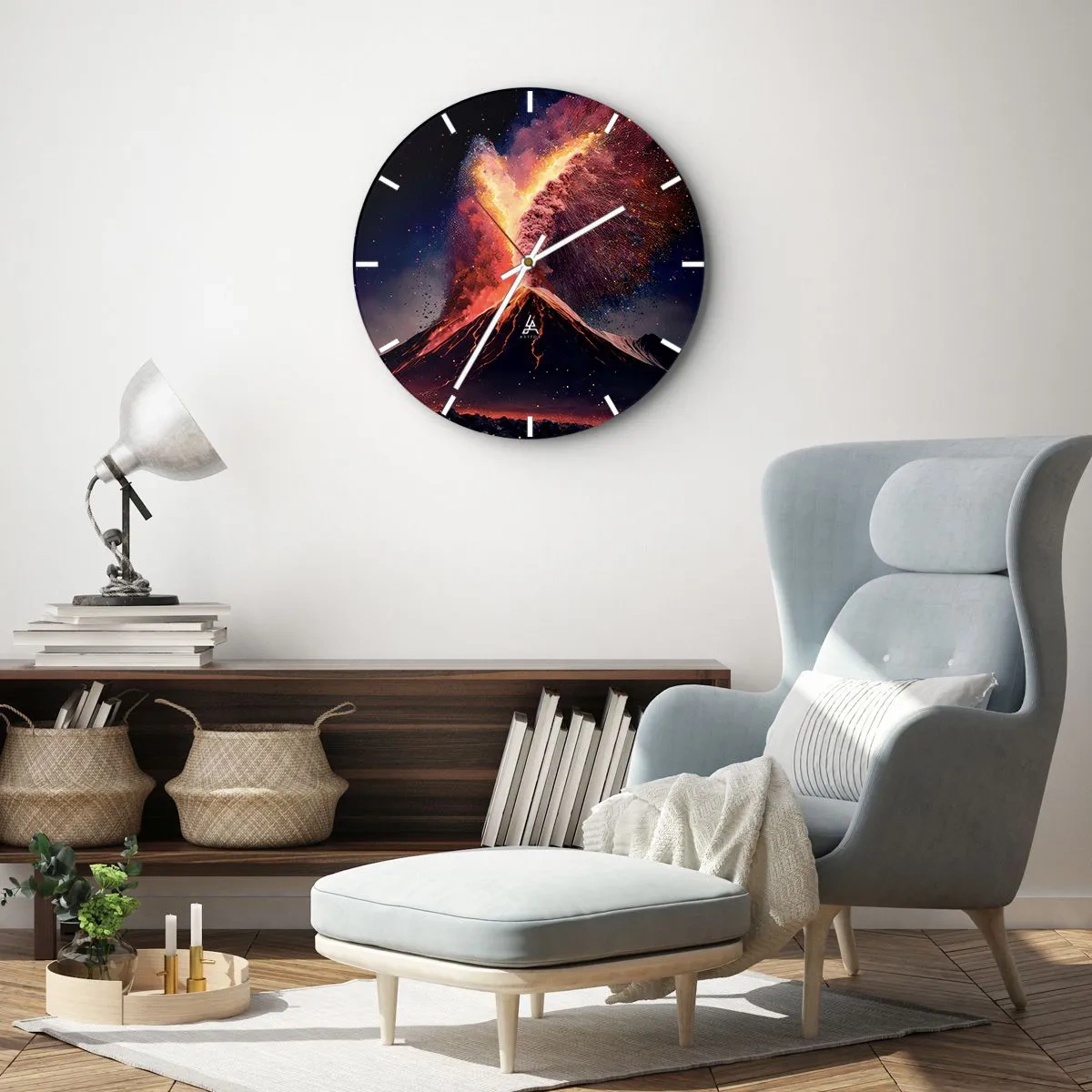 Orologio da parete - Orologio in Vetro - Bellezza e minaccia - 40x40 cm