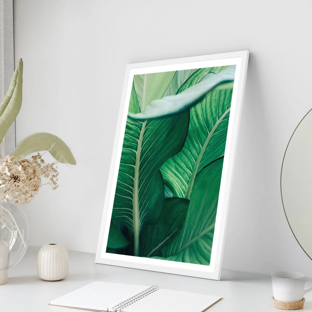 Poster in cornice bianca - Una vita intensamente verde - 40x50 cm