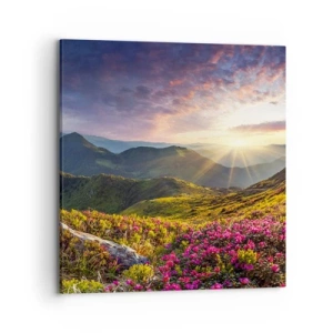 Quadro su tela - Stampe su Tela - La freschezza di un mattino sui monti - 70x70 cm