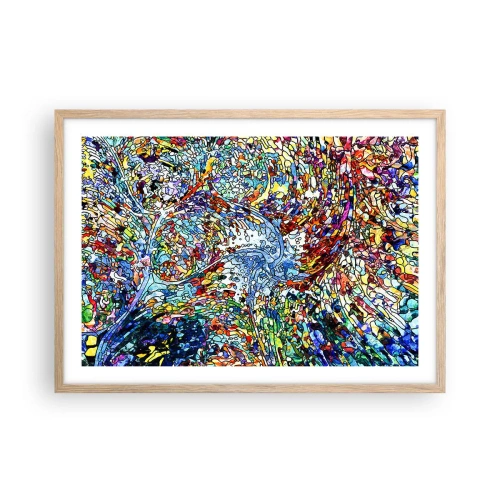 Poster in cornice rovere chiaro - Vetrate a gocce - 70x50 cm